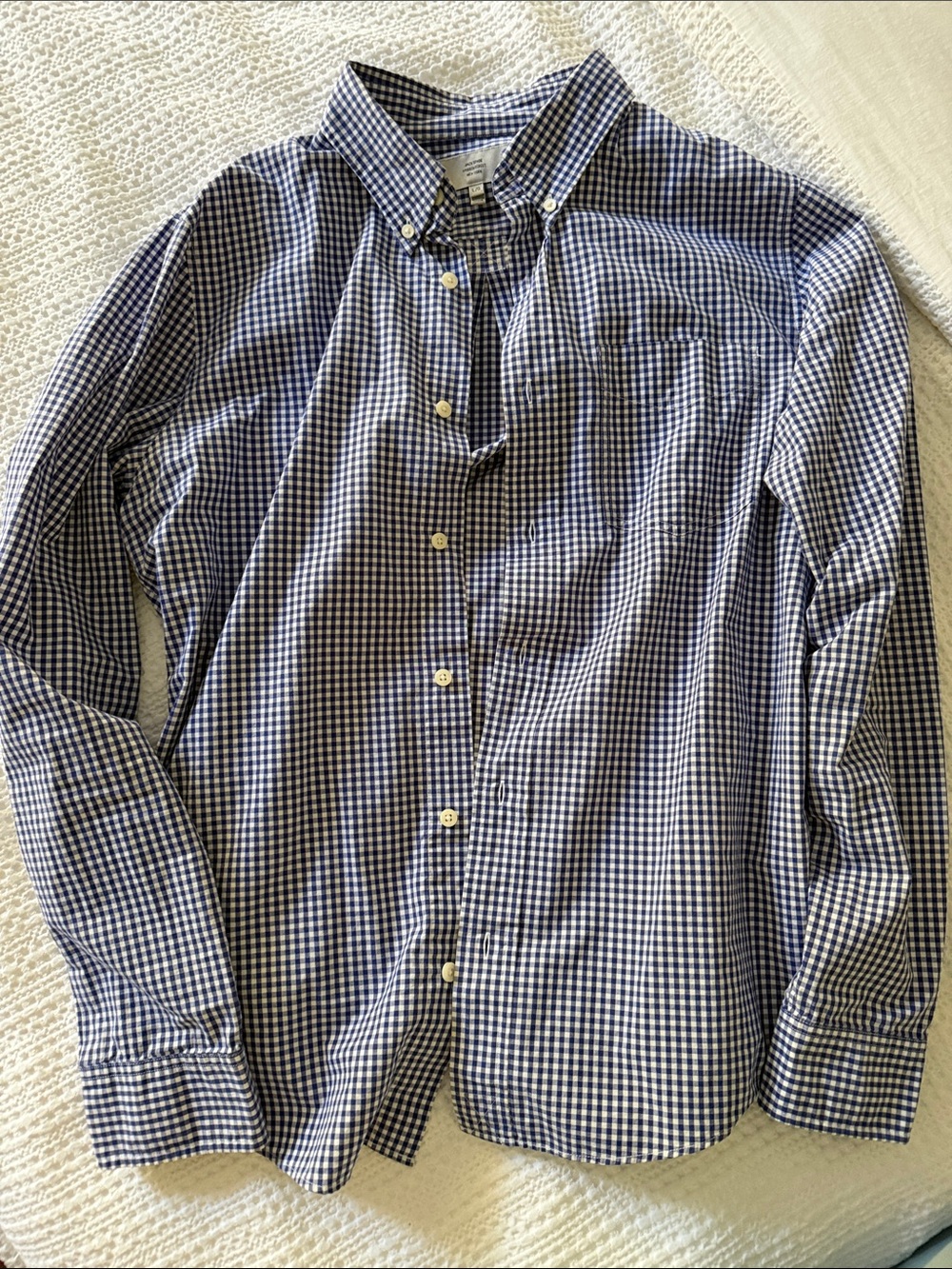 Jack Spade Navy and White Gingham Button-Down Shirt